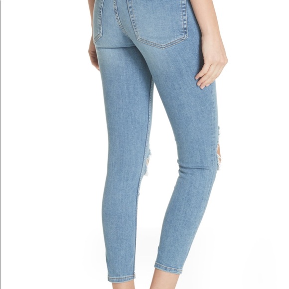 Free People High Rose Busted Knee Jeans - Picture 2 of 2